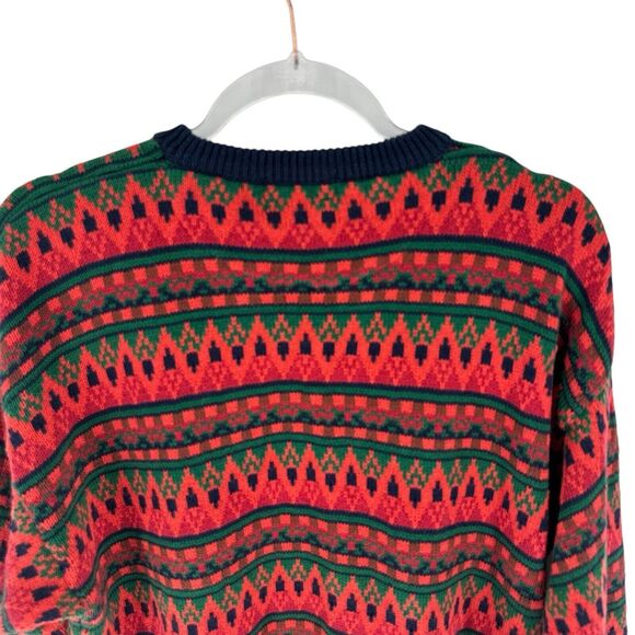 Vintage Regatta Sport Sweater Mens M Southwest Aztec Geometric 90s Grandpa - Picture 8 of 11